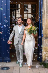 Photographie mariage d'une sortie de mairie de Caudéran Bordeaux - Oeildalex
