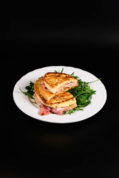 Croquemonsieur adiu gascon jambon fromage pain sandwich oeildalex
