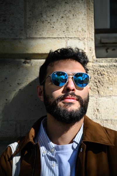 Lunettes bordeaux radhouane portrait oeildalex